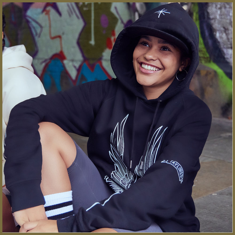 Freedom Eagle Cropped | Black Hoodie