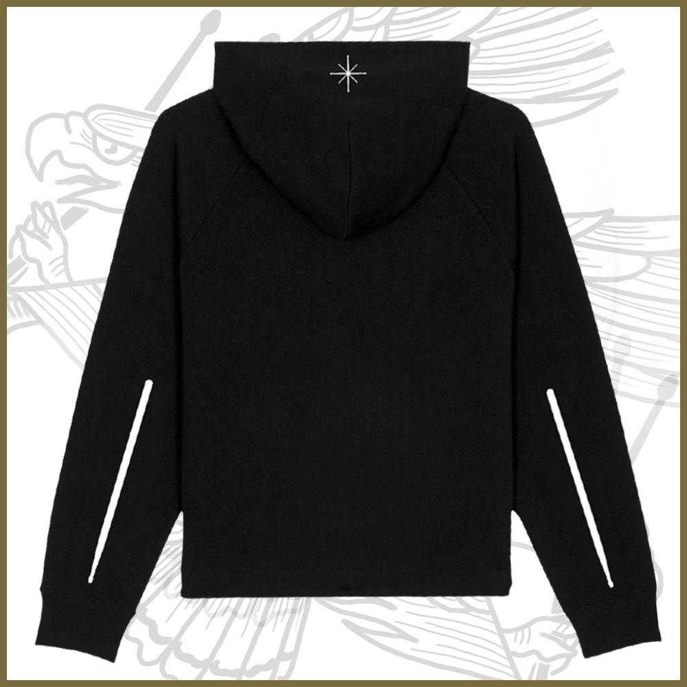 Freedom Eagle Cropped | Black Hoodie